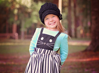 4T to Preteen Kids Black Buckle Beanie