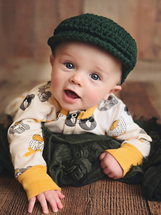 Pine Irish wool newsboy hat by Two Seaside Babes