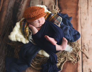 Pumpkin Irish wool newsboy hat