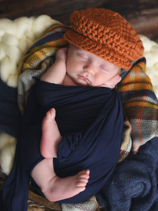 Pumpkin Irish wool newsboy hat by Two Seaside Babes