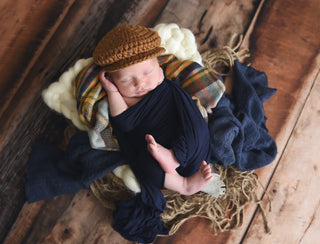 Mustard Irish wool newsboy hat