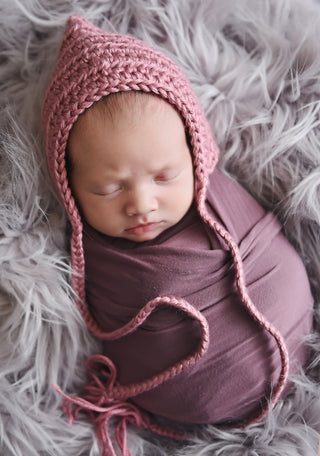 Rose pink pixie elf hat