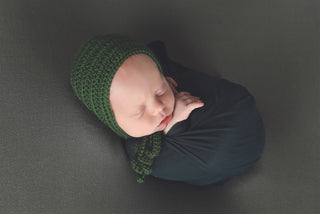 Sage green baby bonnet, hospital hat, shower gift, newborn photo prop