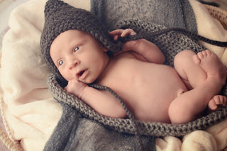 Charcoal Gray Pixie Elf Baby Hat