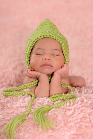 Pistachio Pixie Elf Baby Hat