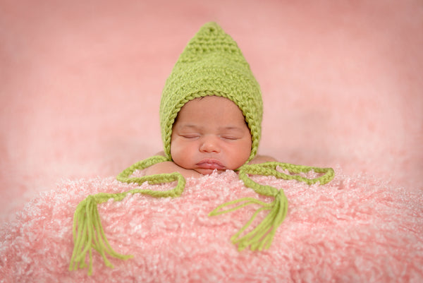 Pistachio Pixie Elf Baby Hat