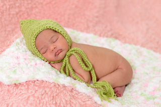 17" x 17" Pink, Mint Green, & White | soft crochet baby blanket, wrap | for newborns, babies, toddlers | lovey, crib sizes