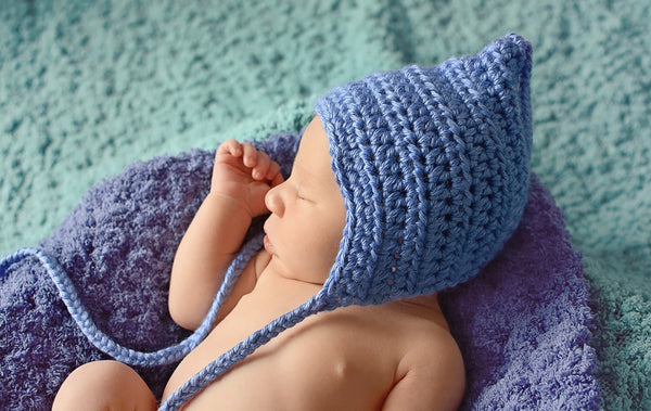Blue Pixie Elf Baby Hat