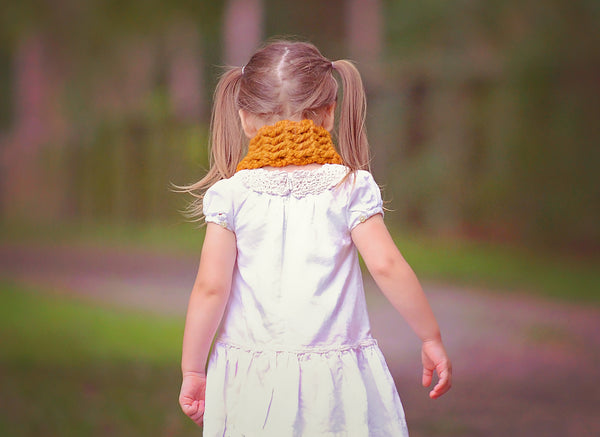 1T to 4T Toddler Butterscotch Button Scarf