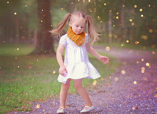 1T to 4T Toddler Butterscotch Button Scarf