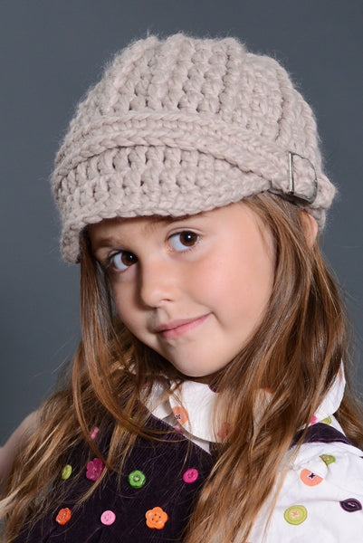 Linen buckle beanie winter hat