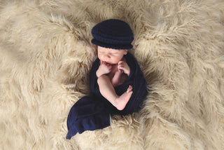 Navy Blue | Irish wool Donegal newsboy hat, flat cap, golf hat | newborn, baby, toddler, boy, & men's sizes