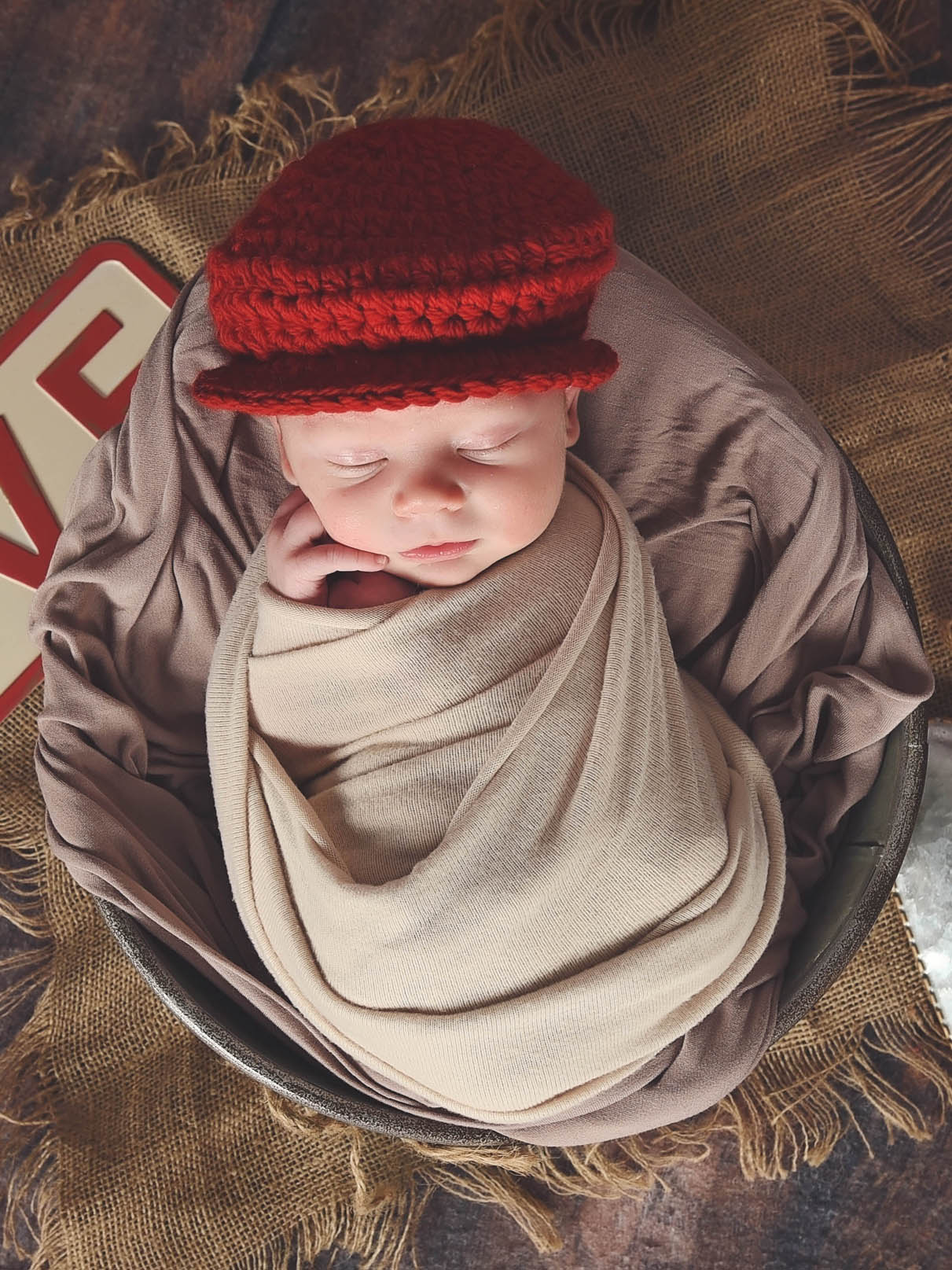 Newborn Red | Irish wool Donegal newsboy hat, flat cap, golf hat | newborn, baby, toddler, boy, & men's sizes by T