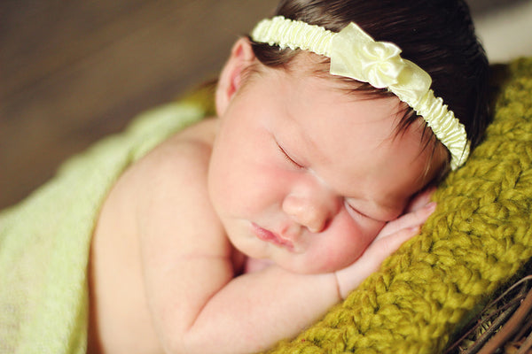 Lemongrass | newborn photo prop layering baby blanket, basket stuffer, bucket filler