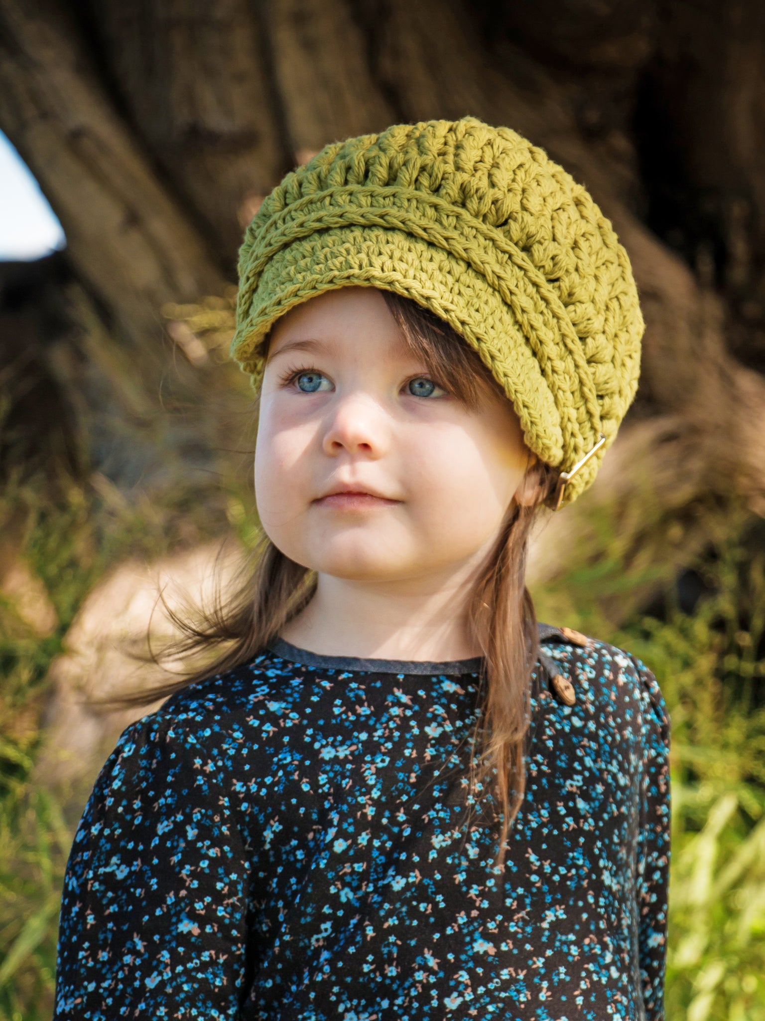 2T to 4T Country Green Buckle Newsboy Cap by Two Seaside Babes