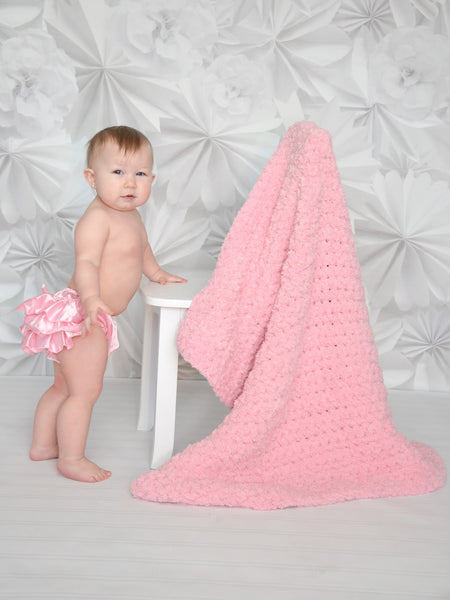 11 colors soft and fluffy crochet baby blanket by Two Seaside Babes
