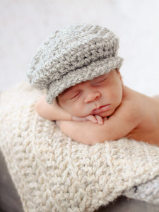 Wheat & Gray Marble | newborn photo prop layering baby blanket, basket stuffer, bucket filler by Two Seaside Babes