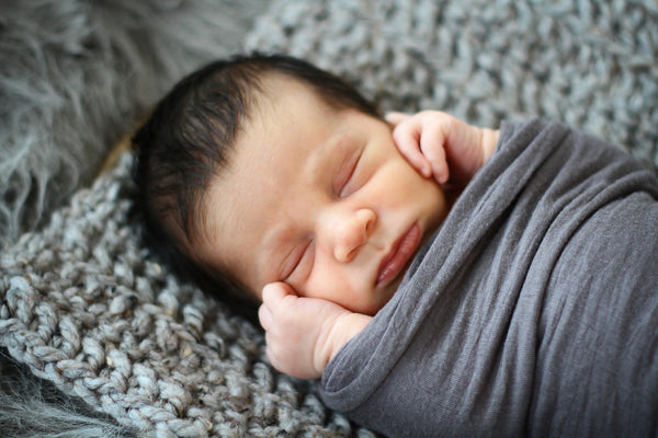 Gray Marble | newborn photo prop layering baby blanket, basket stuffer, bucket filler