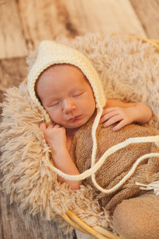 Ivory Cream Pixie Elf Baby Hat