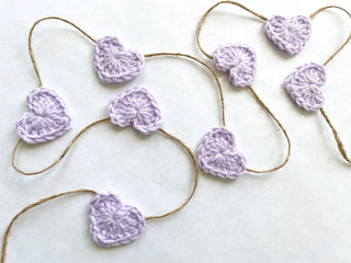 Lavender Valentine's Day heart farmhouse garland