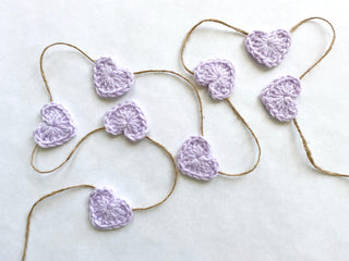 Lavender Valentine's Day heart farmhouse garland