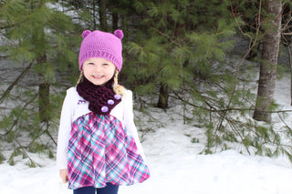 Eggplant sparkle button scarf