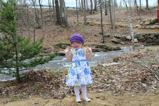 Dark purple buckle newsboy cap by Two Seaside Babes