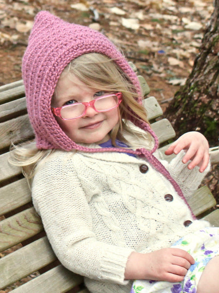 Rose pink pixie elf hat by Two Seaside Babes