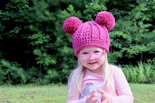 32 colors double pom beanie winter hat