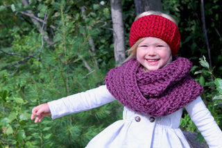 Purple plum infinity cowl winter scarf