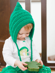 Kelly green pixie elf hat by Two Seaside Babes