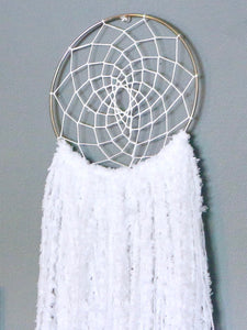 25" White Yarn Dream Catcher by Two Seaside Babes