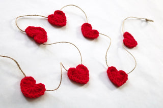 Red Valentine's Day heart farmhouse garland