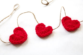 Red Valentine's Day heart farmhouse garland