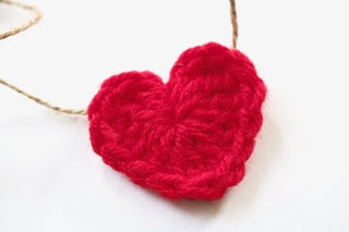 Red Valentine's Day heart farmhouse garland