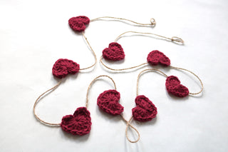 Red wine Valentine's Day heart farmhouse garland