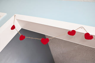 Red Valentine's Day heart farmhouse garland