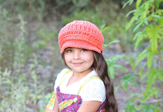 4T to Preteen Tangerine Buckle Newsboy Cap 