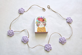 Lavender Spring & Easter flower farmhouse garland