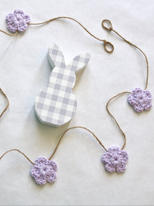 Lavender Spring & Easter flower farmhouse garland by Two Seaside Babes