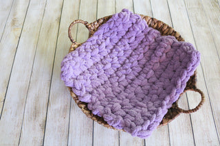 Lilac newborn photo prop chunky bump layer