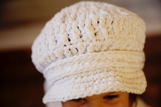 White sparkle buckle newsboy cap - Two Seaside Babes