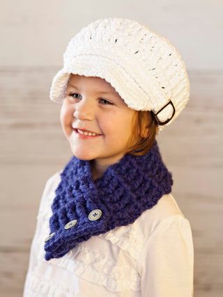 White sparkle buckle newsboy cap - Two Seaside Babes