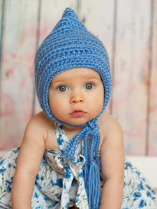 Blue pixie elf hat by Two Seaside Babes
