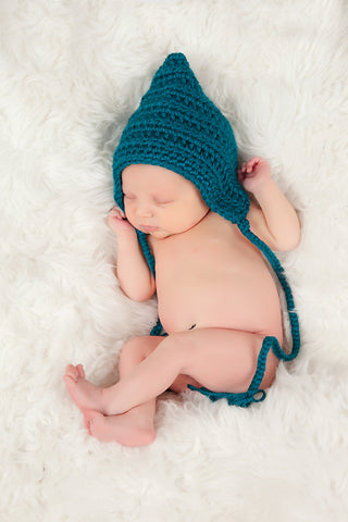 Emerald Green Pixie Elf Baby Hat