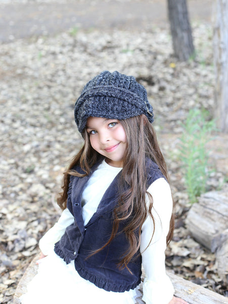 4T to Preteen Kids Charcoal Gray Buckle Beanie