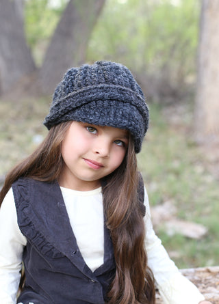 4T to Preteen Kids Charcoal Gray Buckle Beanie