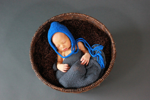 Cobalt Blue Pixie Elf Baby Hat
