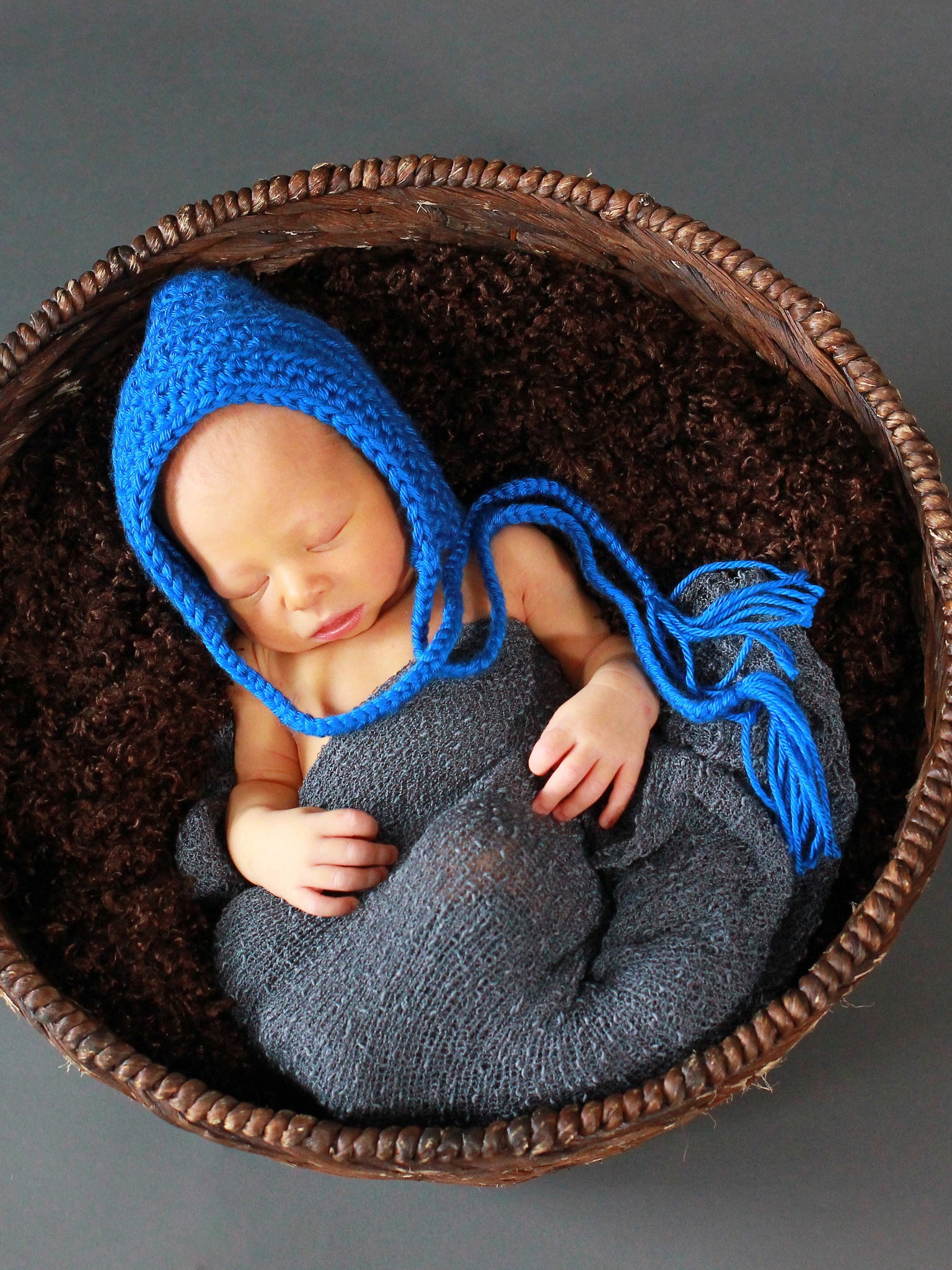 Cobalt Blue Pixie Elf Baby Hat by Two Seaside Babes