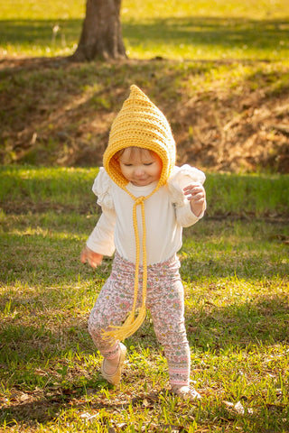 Golden yellow pixie elf hat